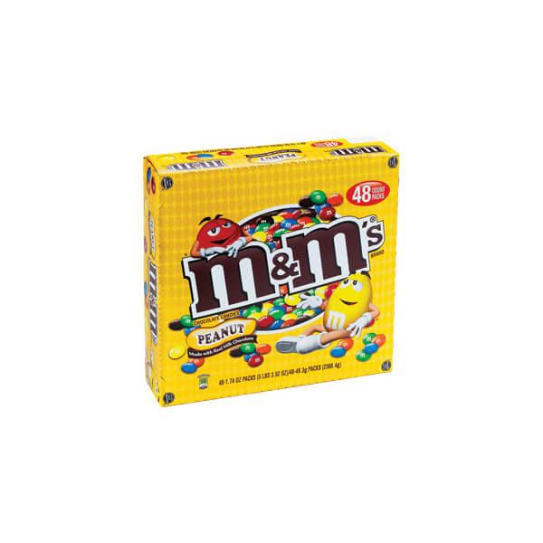 M&amp;M&#39;s Candy Packs - Peanut: 48-Piece Box - Candy Warehouse