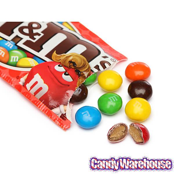 M&M's Candy Packs - Peanut Butter: 24-Piece Box - Candy Warehouse