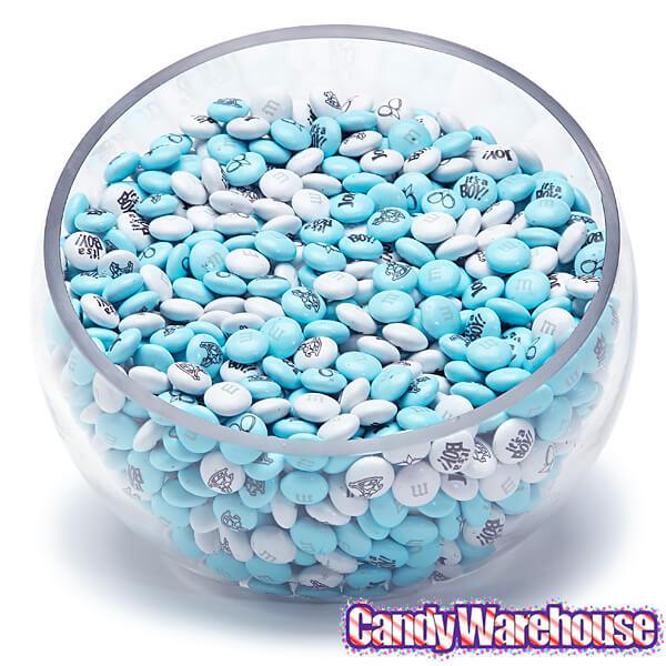 M&amp;M&#39;s Milk Chocolate Candy - Baby Boy: 2LB Bag - Candy Warehouse