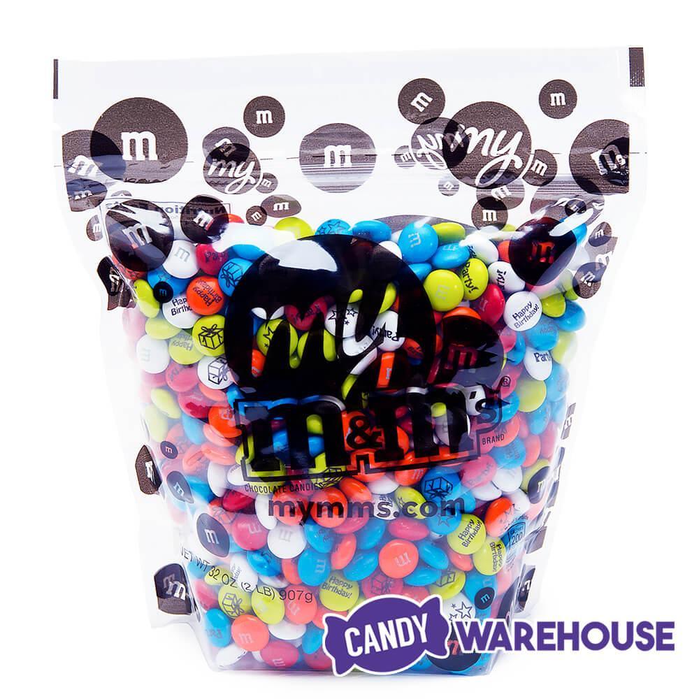 M&amp;M&#39;s Milk Chocolate Candy - Birthday: 2LB Bag - Candy Warehouse