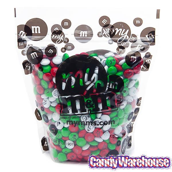 M&amp;M&#39;s Milk Chocolate Candy - Christmas: 2LB Bag - Candy Warehouse