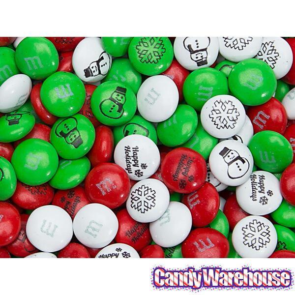 M&amp;M&#39;s Milk Chocolate Candy - Christmas: 2LB Bag - Candy Warehouse