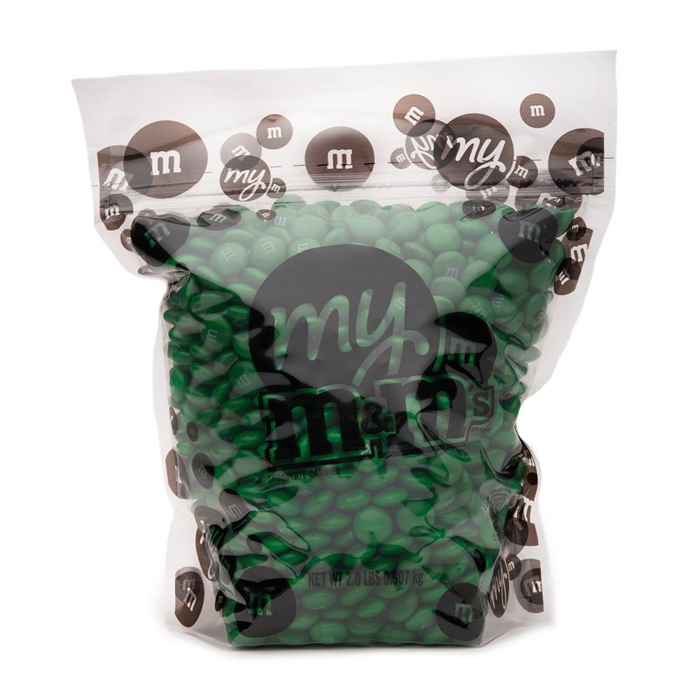 M&amp;M&#39;s Milk Chocolate Candy - Dark Green: 2LB Bag - Candy Warehouse