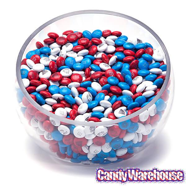 M&M's Milk Chocolate Candy - USA Freedom: 2LB Bag - Candy Warehouse