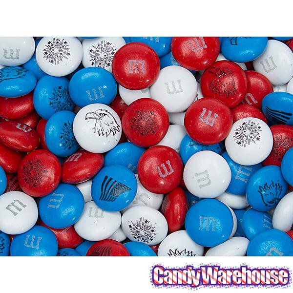 M&M's Milk Chocolate Candy - USA Freedom: 2LB Bag - Candy Warehouse