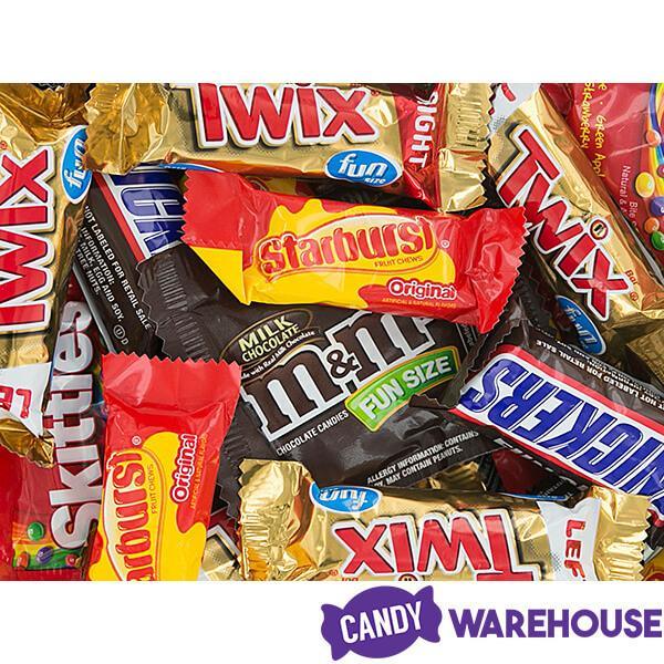 M&M's - Snickers - Skittles - Starburst - Twix - Fun Size Candy Assortment: 160-Piece Bag - Candy Warehouse