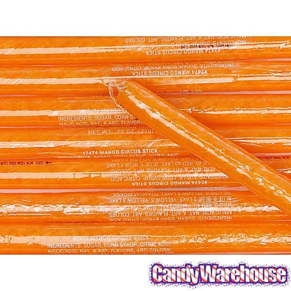 Mango Hard Candy Sticks: 100-Piece Box - Candy Warehouse