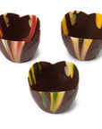 Marbled Chocolate Flower Cups: 6-Piece Box - Candy Warehouse