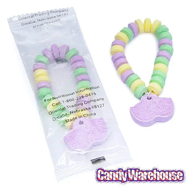 Mardi Gras Candy Bracelets: 12-Piece Box