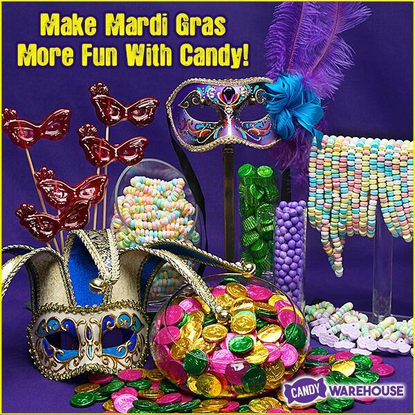 Mardi Gras Candy Bracelets: 12-Piece Box