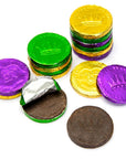 Mardi Gras Chocolate Coins Candy: 60-Piece Bag