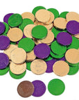 Mardi Gras Chocolate Coins Candy: 60-Piece Bag