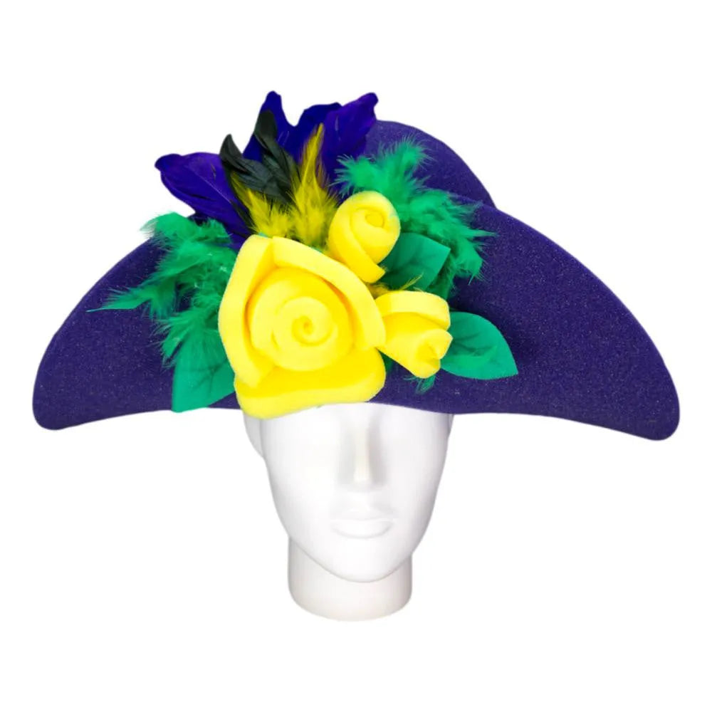 Mardi Gras Roses Lady Hat