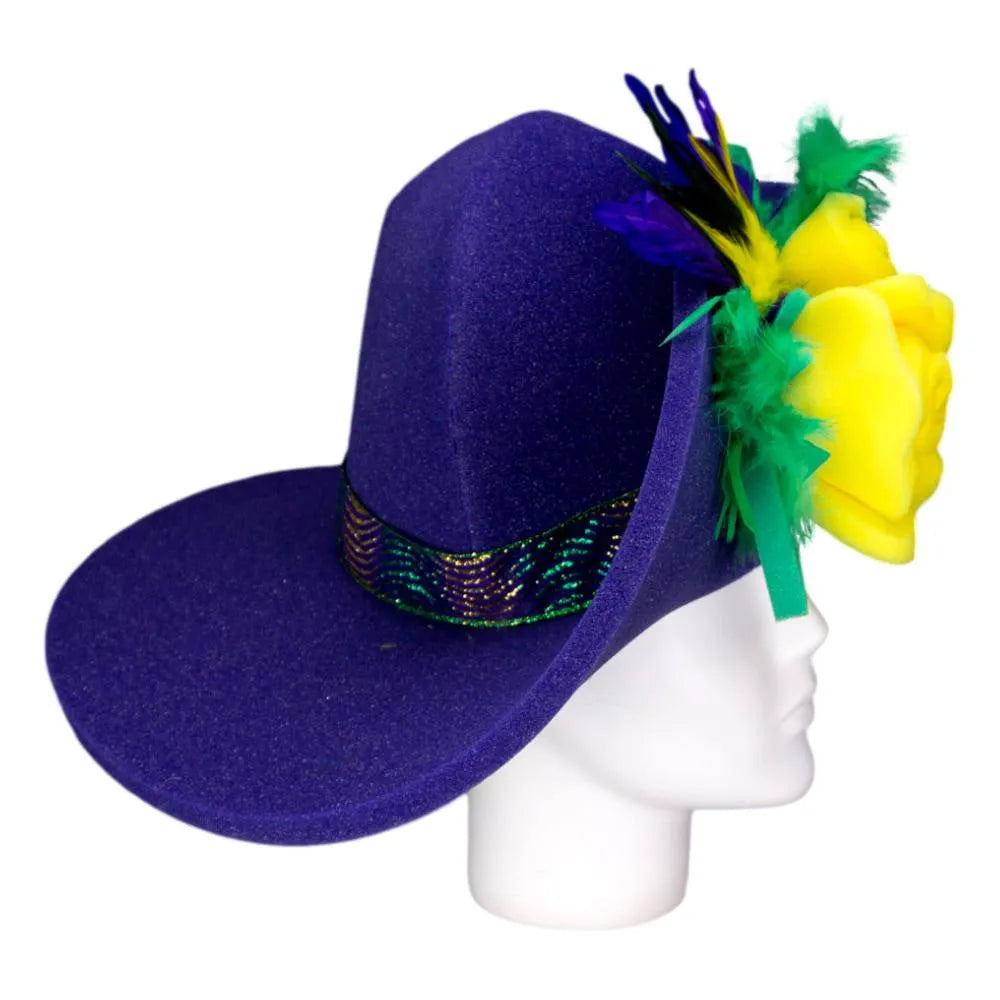 Mardi Gras Roses Lady Hat