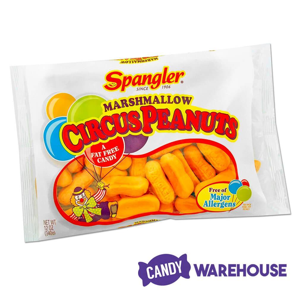 Marshmallow Circus Peanuts Candy: 12-Ounce Bag - Candy Warehouse