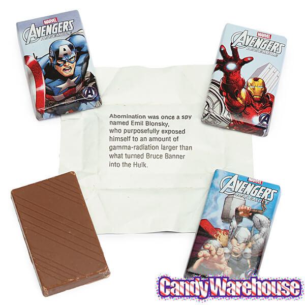 Marvel Avengers Mini Milk Chocolate Bars: 15-Piece Bag - Candy Warehouse