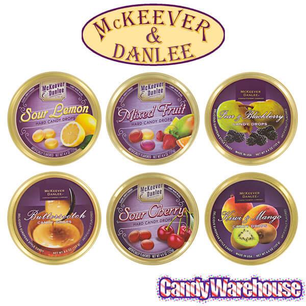 McKeever & Danlee Bon Bons Candy Tins - Mixed Fruit: 6-Piece Box - Candy Warehouse