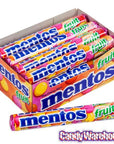 Mentos Candy Rolls - Fruit: 15-Piece Box - Candy Warehouse