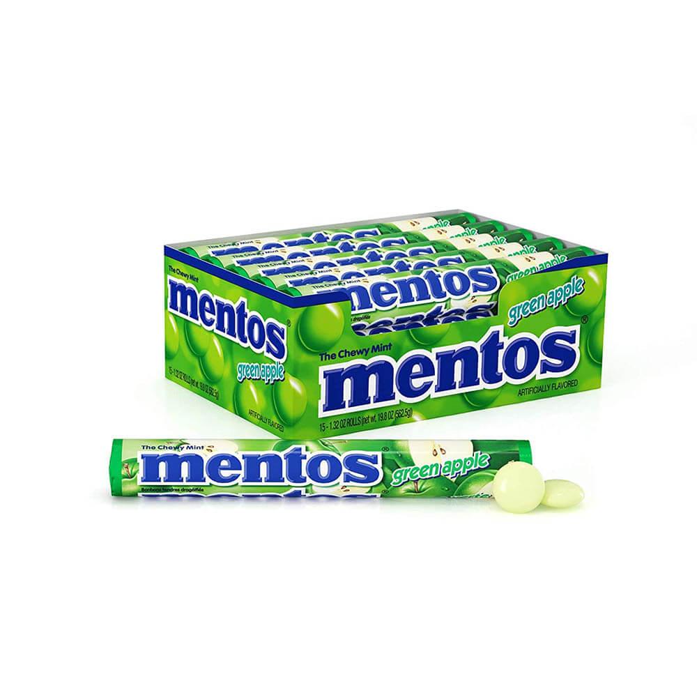 Mentos Candy Rolls - Green Apple: 15-Piece Box – Candy Warehouse