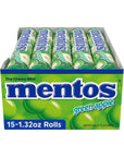 Mentos Candy Rolls - Green Apple: 15-Piece Box - Candy Warehouse