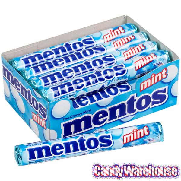 Mentos Candy Rolls - Mint: 15-Piece Box - Candy Warehouse