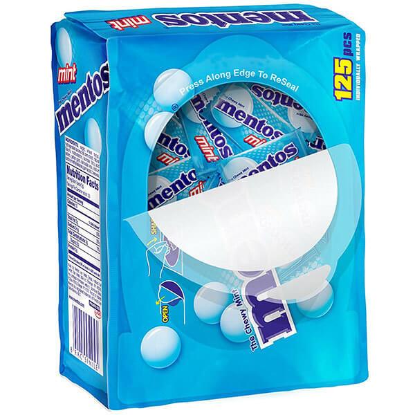 Mentos Mint Candy Single Packs: 125-Piece Bag - Candy Warehouse