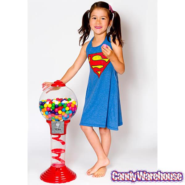 Metal 2-Foot Spiral Gumball Machine with Gumballs - Candy Warehouse