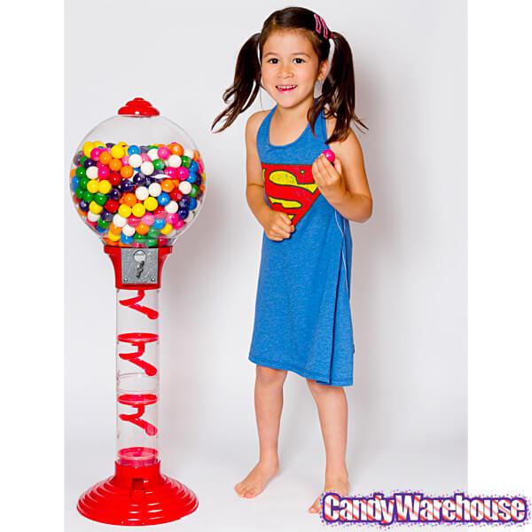 Metal 3-Foot Spiral Gumball Machine with Gumballs - Candy Warehouse