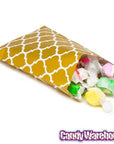 Metallic Gold Casablanca Pattern Candy Bags: 25-Piece Pack - Candy Warehouse