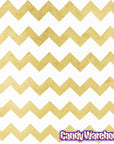 Metallic Gold Chevron Stripe Candy Bags: 25-Piece Pack