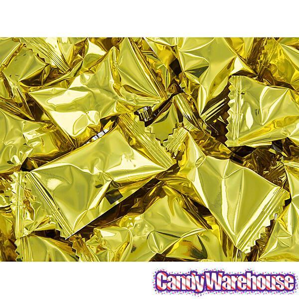 Metallic Gold Wrapped Butter Mint Creams: 300-Piece Case - Candy Warehouse