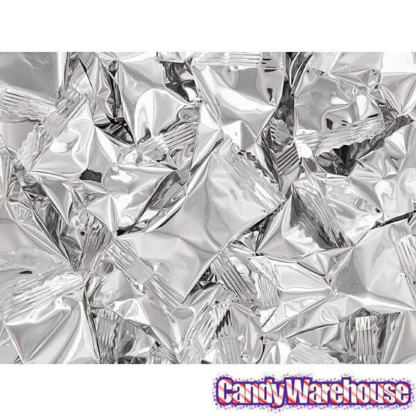 Metallic Silver Wrapped Buttermint Creams: 300-Piece Case - Candy Warehouse