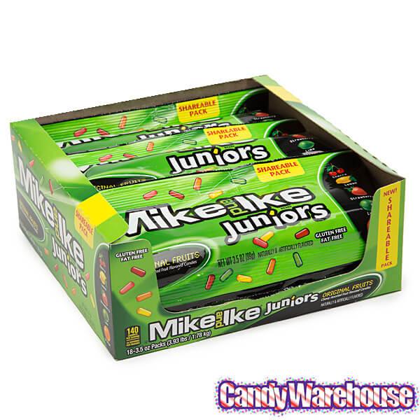 Mike and Ike Juniors Candy 3.5-Ounce Packs: 18-Piece Box - Candy Warehouse