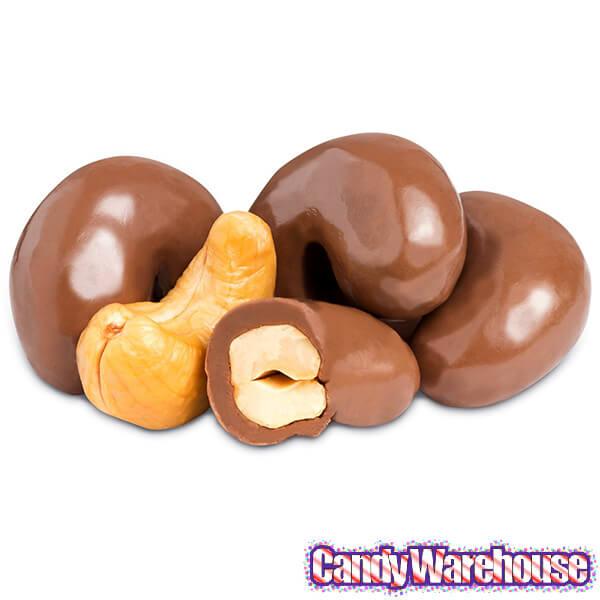 Milk Chocolate Covered Cashews Candy: 2LB Bag - Candy Warehouse