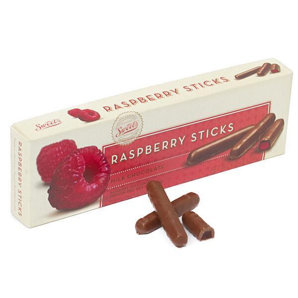 Milk Chocolate Covered Raspberry Jelly Candy Sticks: 10.5-Ounce Gift Box - Candy Warehouse