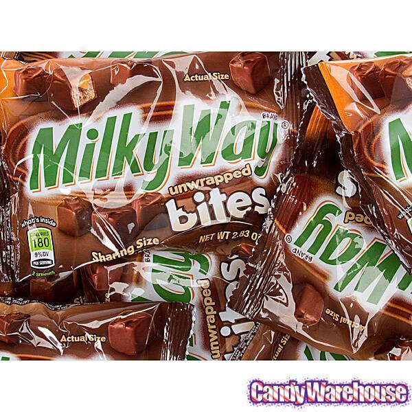 Milky Way Bites Candy Packs: 12-Piece Box - Candy Warehouse