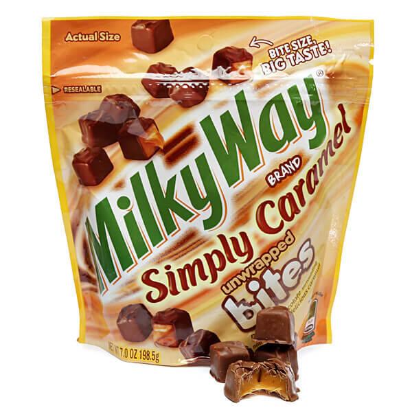 Milky Way Simply Caramel Bites Candy: 7-Ounce Bag - Candy Warehouse