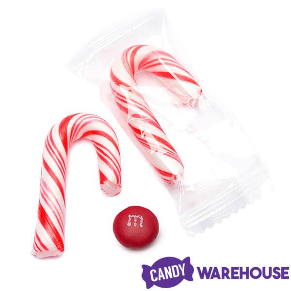 Mini Candy Canes - Red and White: 100-Piece Tub - Candy Warehouse