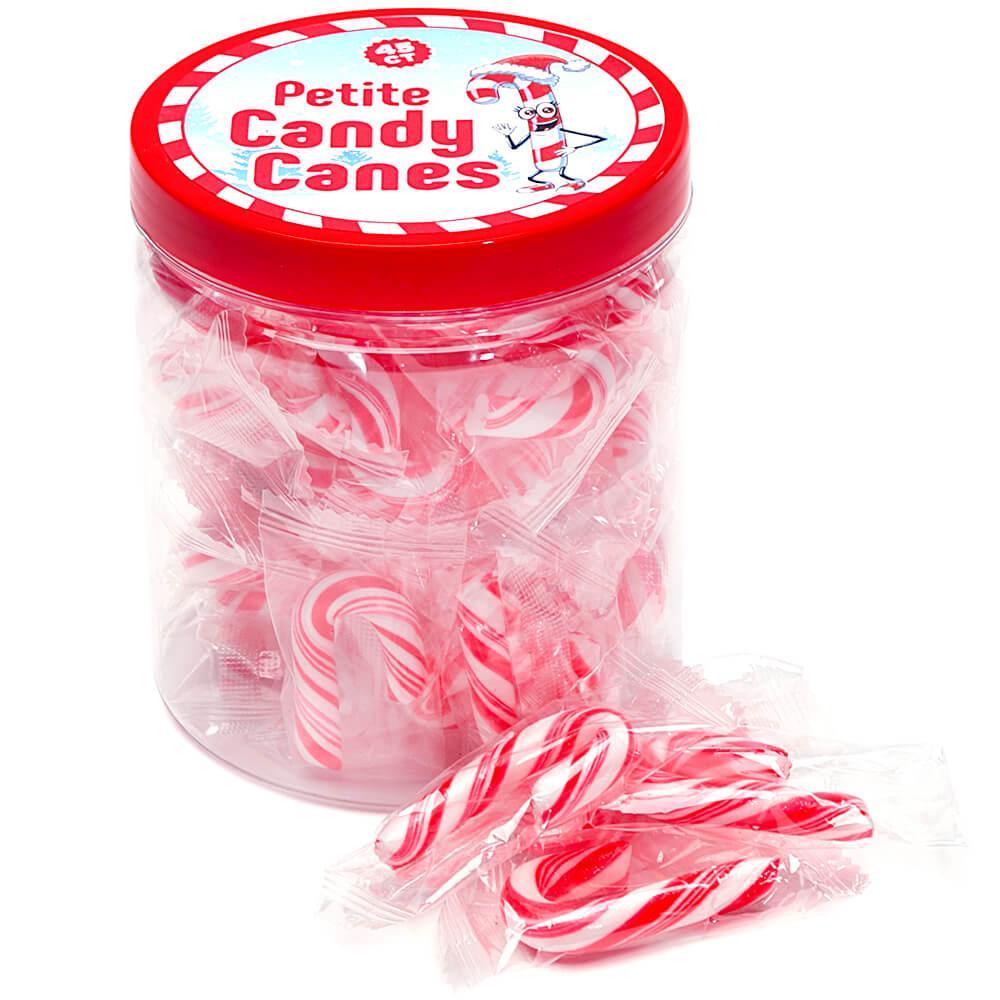 Mini Candy Canes - Red and White: 45-Piece Jar - Candy Warehouse