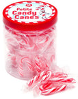 Mini Candy Canes - Red and White: 45-Piece Jar - Candy Warehouse