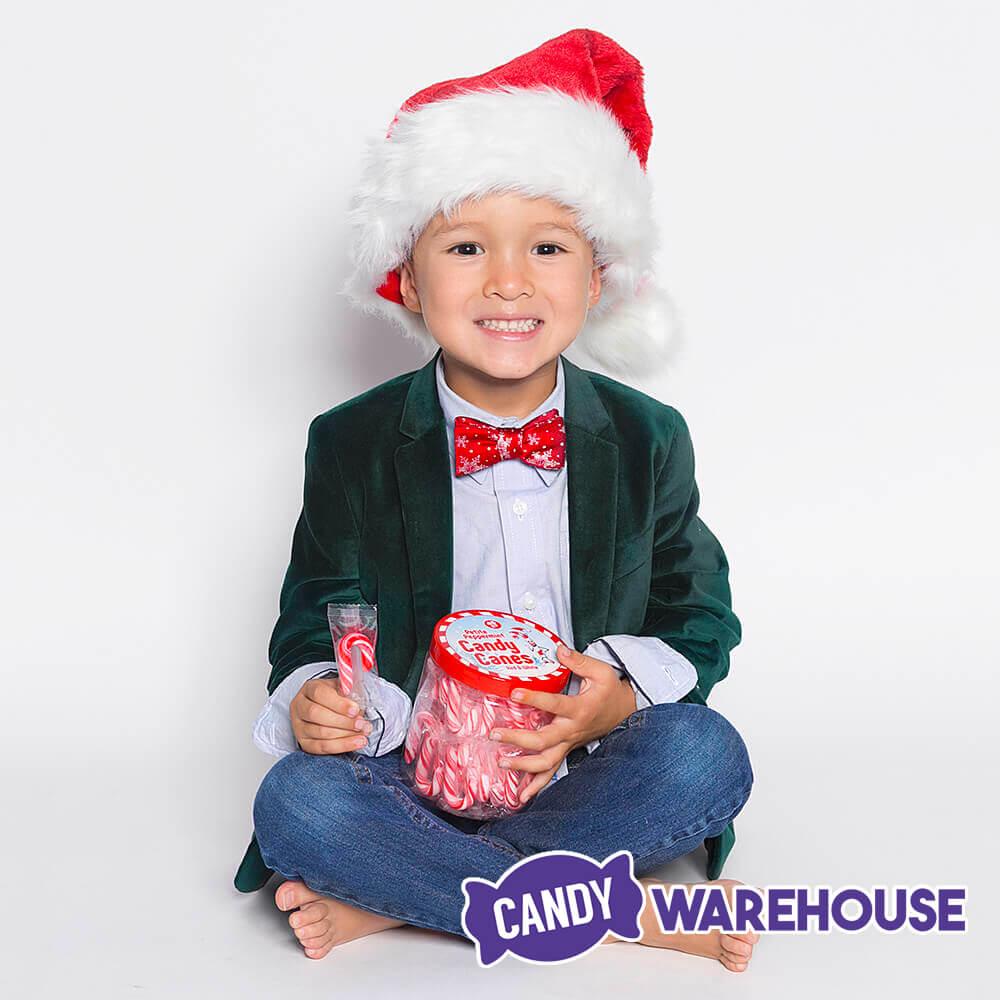 Mini Candy Canes - Red and White: 45-Piece Jar - Candy Warehouse