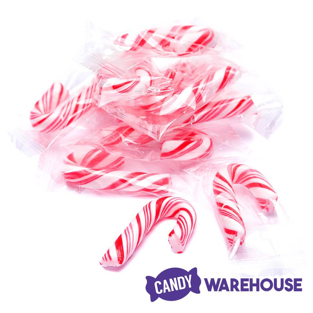 Mini Candy Canes - Red and White: 45-Piece Jar - Candy Warehouse