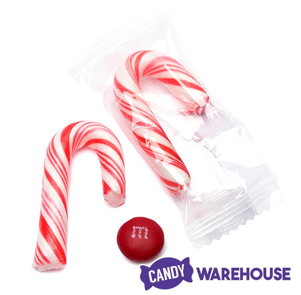 Mini Candy Canes - Red and White: 45-Piece Jar - Candy Warehouse