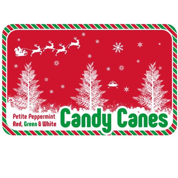 Mini Candy Canes - Red, Green, and White: 100-Piece Tub - Candy Warehouse