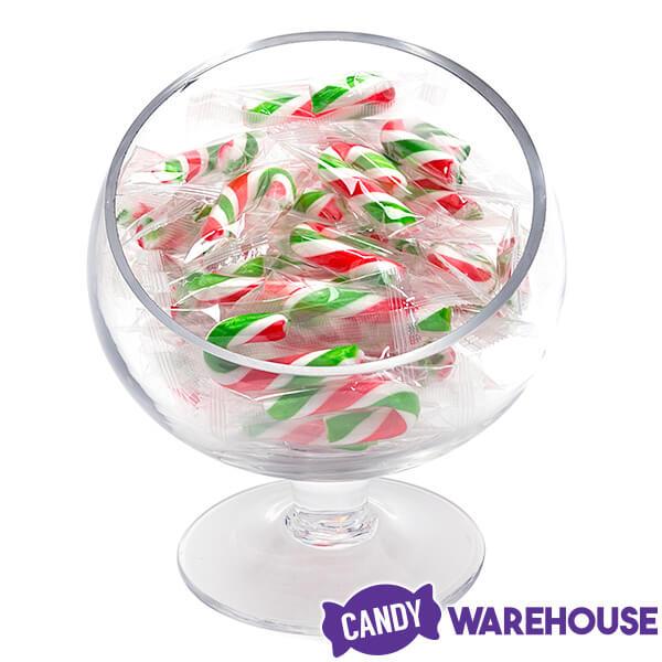 Mini Candy Canes - Red, Green, and White: 100-Piece Tub - Candy Warehouse