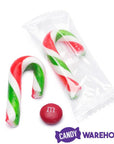 Mini Candy Canes - Red, Green, and White: 100-Piece Tub - Candy Warehouse