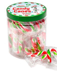 Mini Candy Canes - Red, Green, and White: 45-Piece Jar