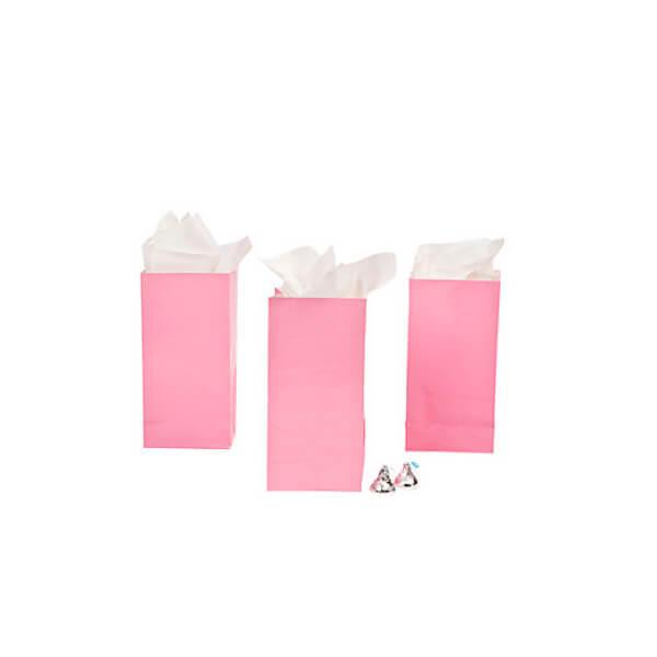 Mini Candy Treat Bags - Light Pink: 24-Piece Bag - Candy Warehouse