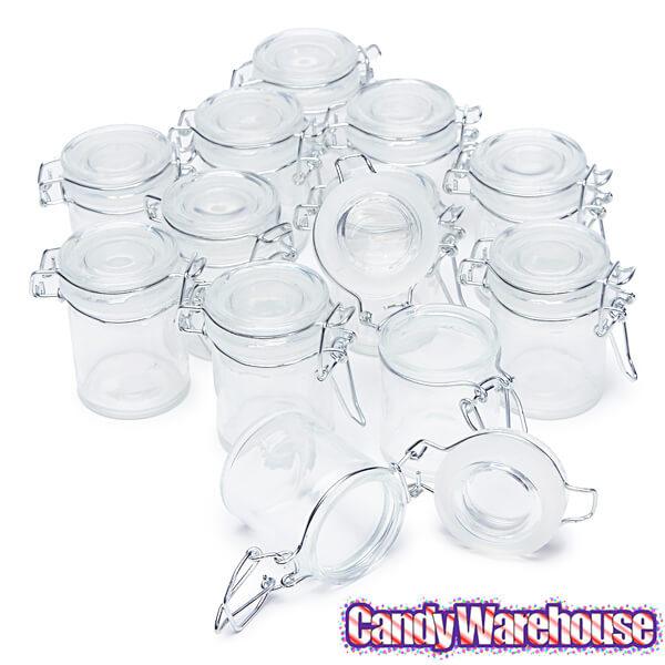 Mini Glass Favor Jars - 1.25-Ounce Canning Jar with Swing Top: 12-Piece Set - Candy Warehouse