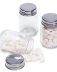 Mini Glass Favor Jars - 2.75-Ounce Mason Jar with Silver Top: 12-Piece Set